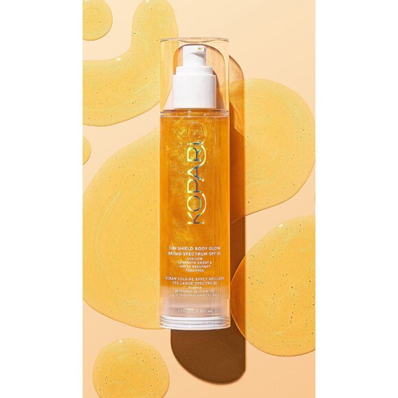 Kopari Beauty Sun Shield Body Glow In Gold SPF 50 New in Bottle Suncreen - Picture 2 of 13